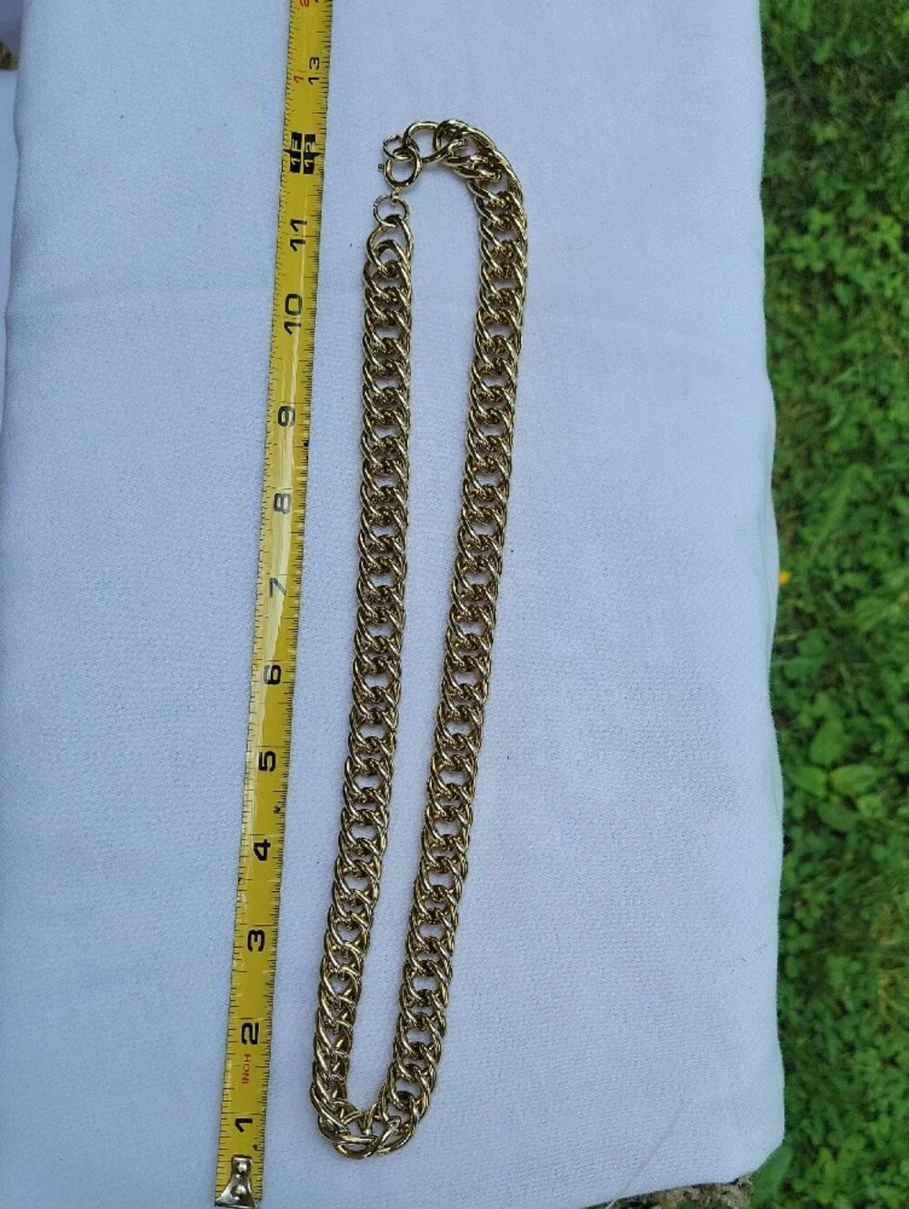 Vintage Gold Tone Men's Chain Necklace - Classic Curb Link Cuban Heavy